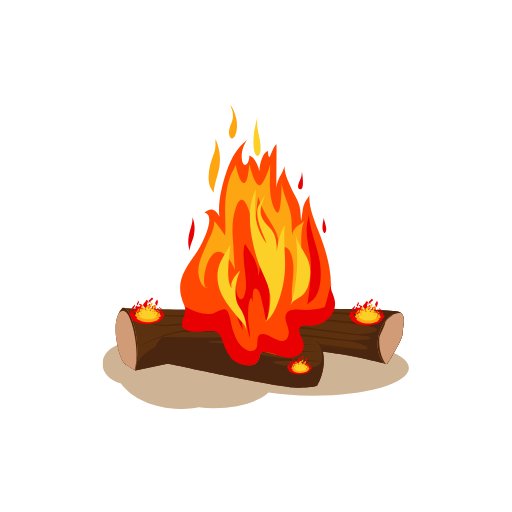 Burning Wood Flame Element