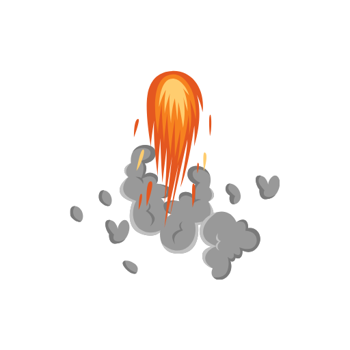 Jet Flame Graphic Element