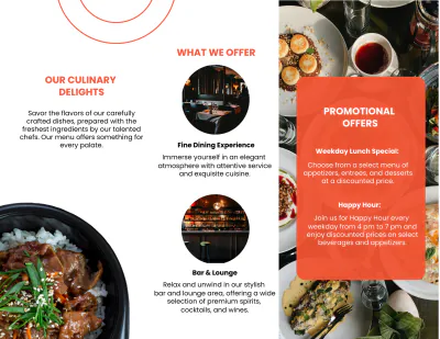 Free Restaurant Advertising Brochure Template to Edit Online