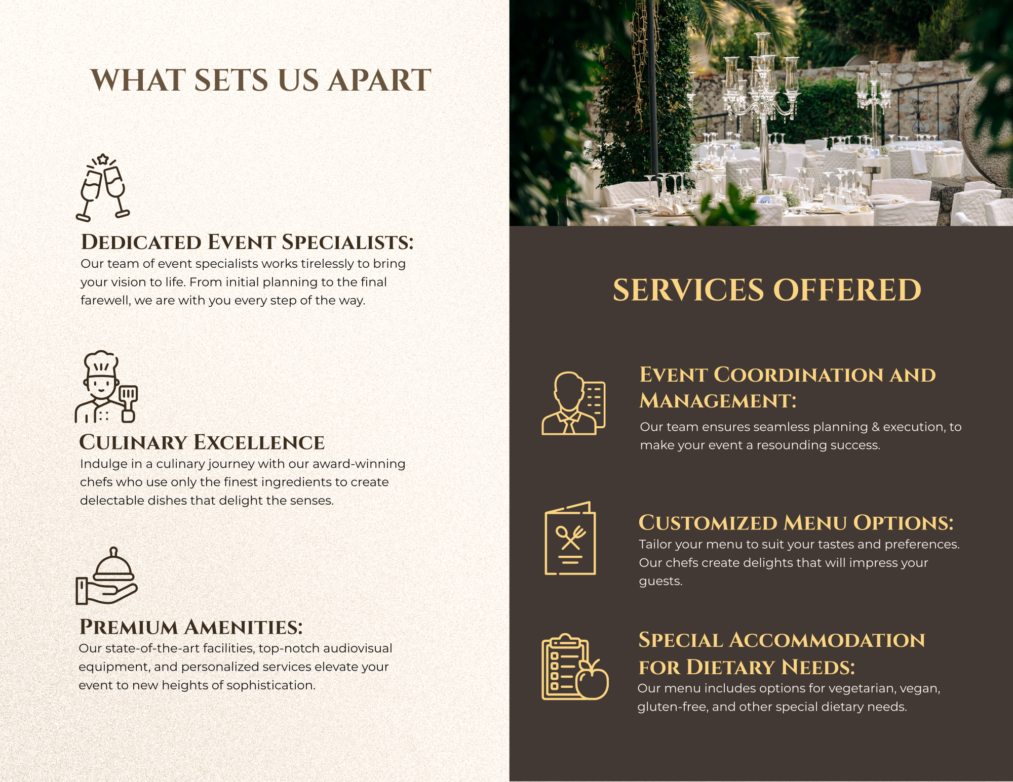 Free Banquet Brochure Template to Edit Online