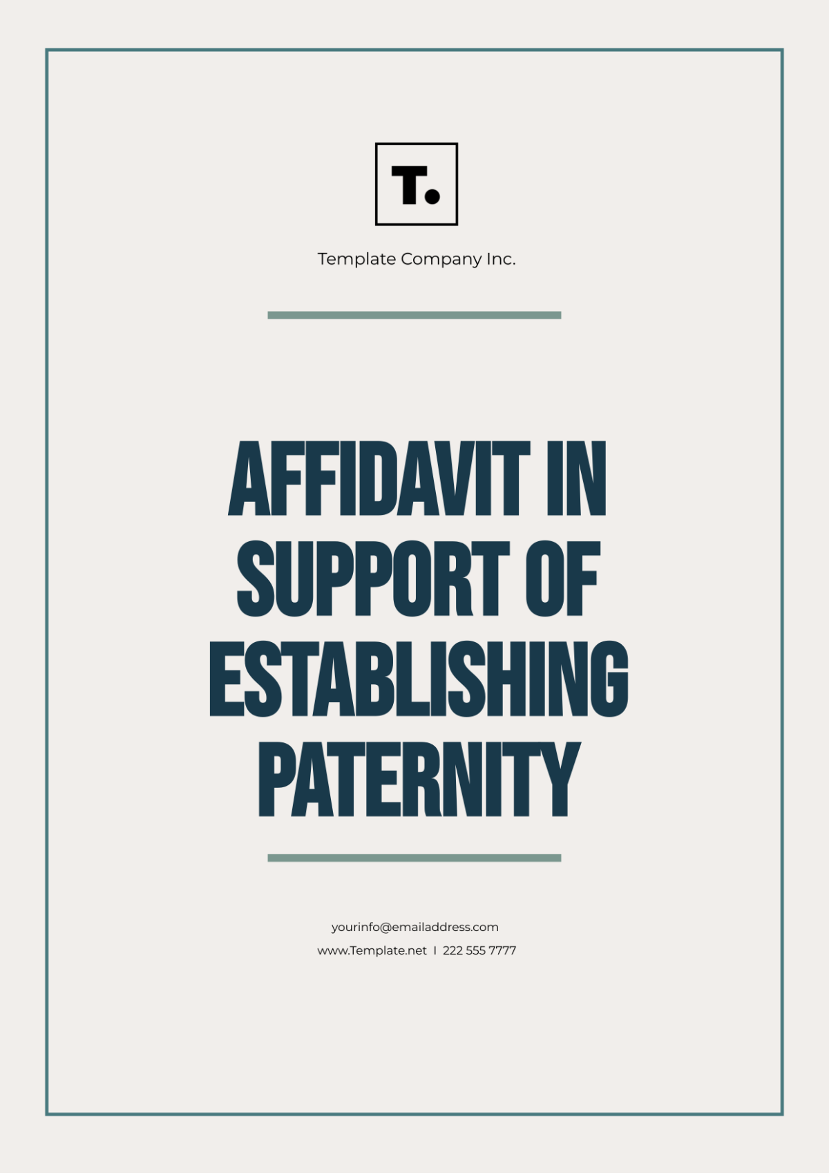 Affidavit In Support Of Establishing Paternity Template - Edit Online & Download