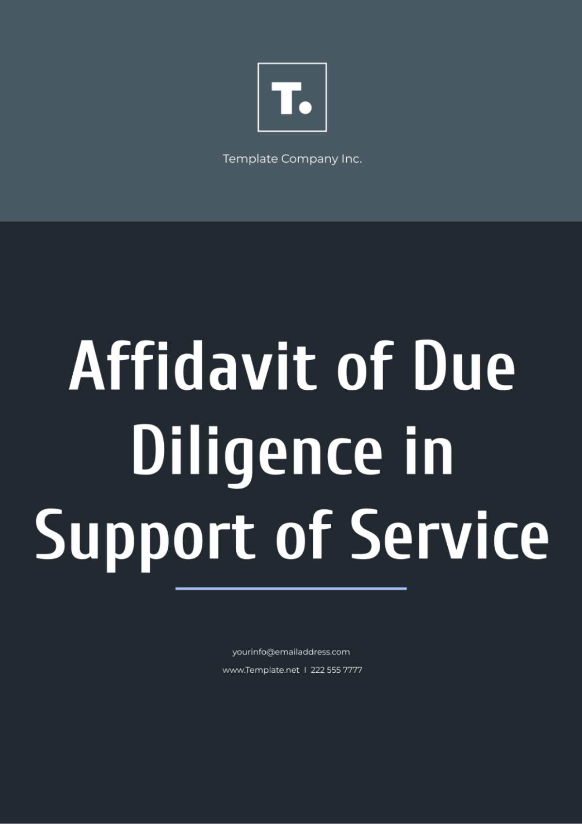 Affidavit Of Due Diligence In Support Of Service Template - Edit Online & Download