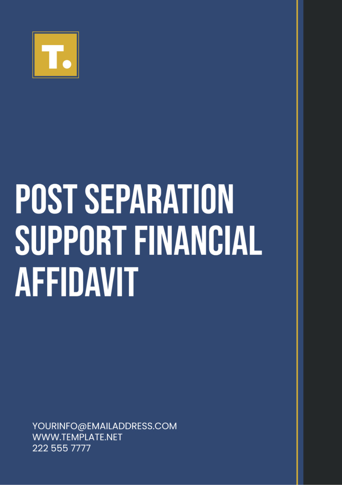 Post Separation Support Financial Affidavit Template - Edit Online & Download