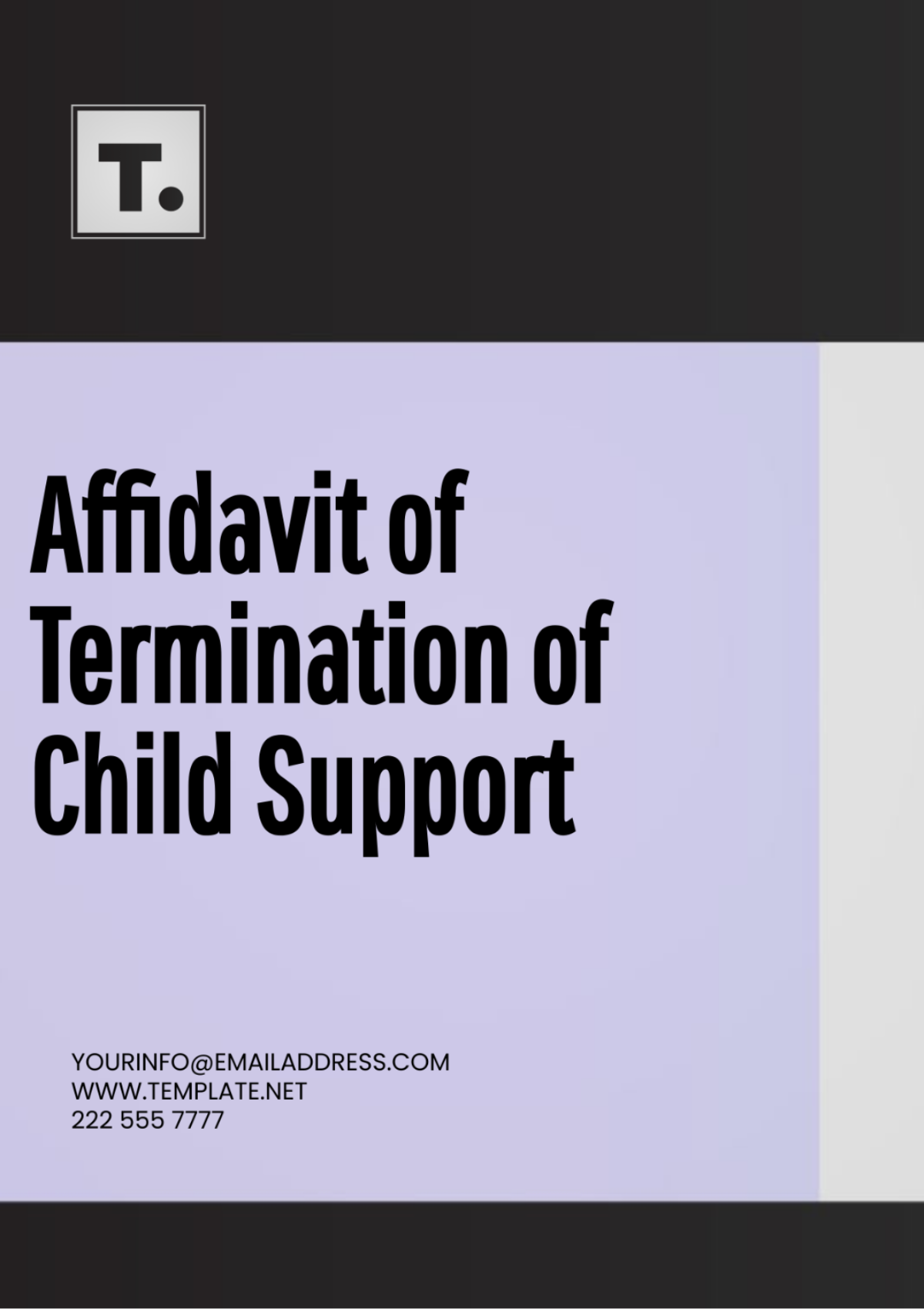 Affidavit For Termination Of Child Support Template - Edit Online & Download