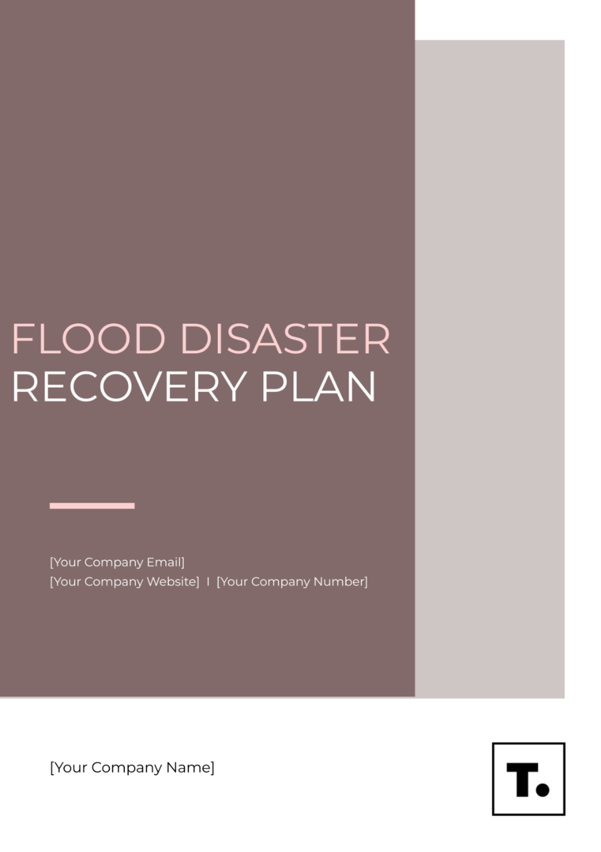 Flood Disaster Recovery Plan Template - Edit Online & Download