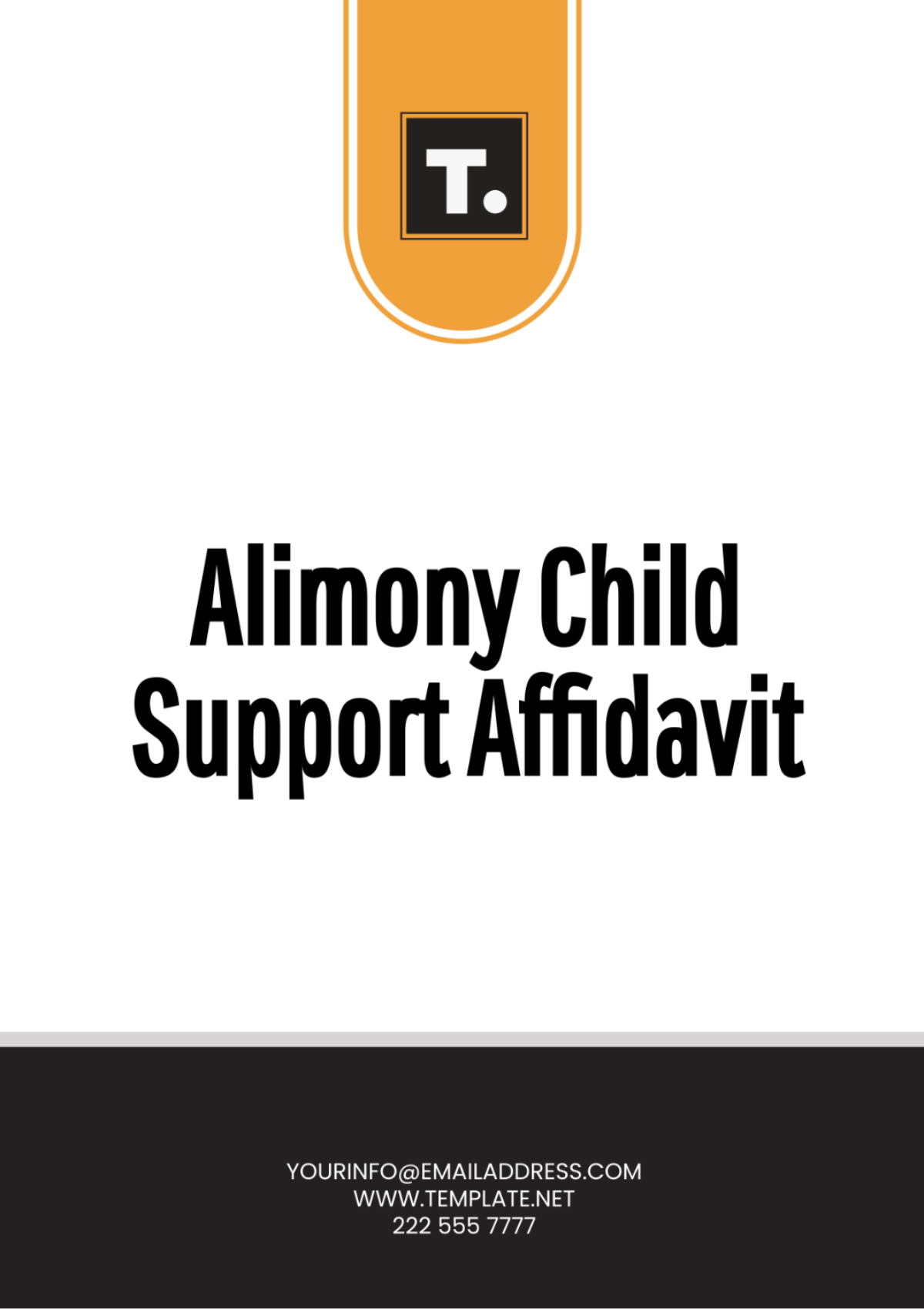 Alimony Child Support Affidavit Template