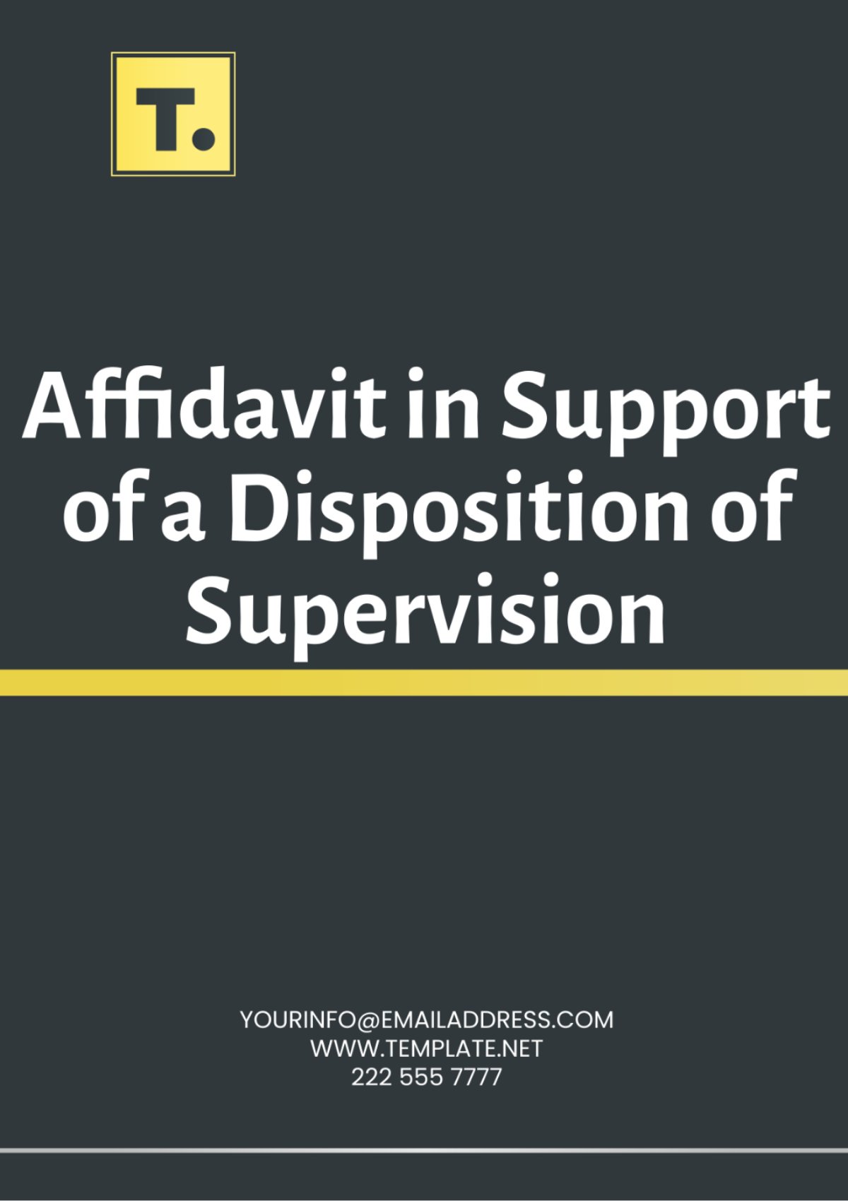 Affidavit In Support Of A Disposition Of Supervision Template - Edit Online & Download