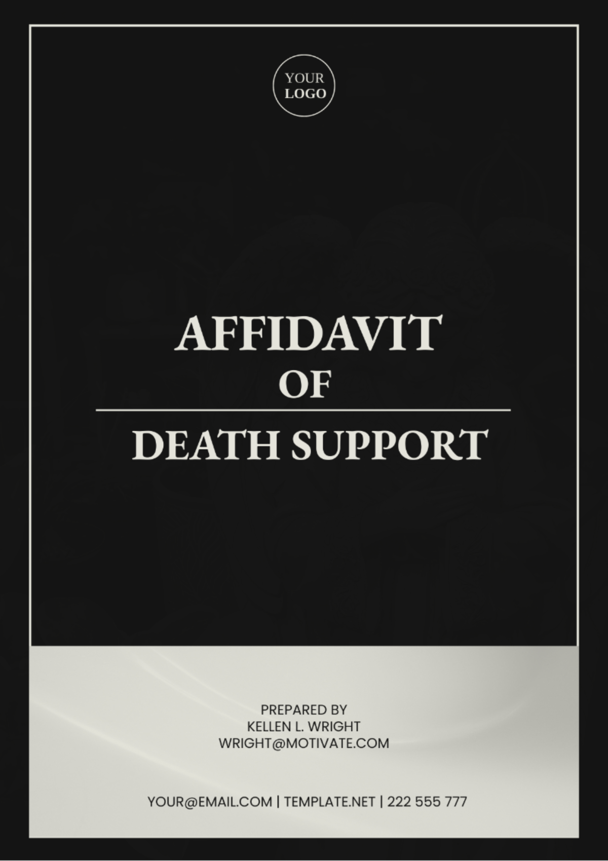 Affidavit Of Death Support Template