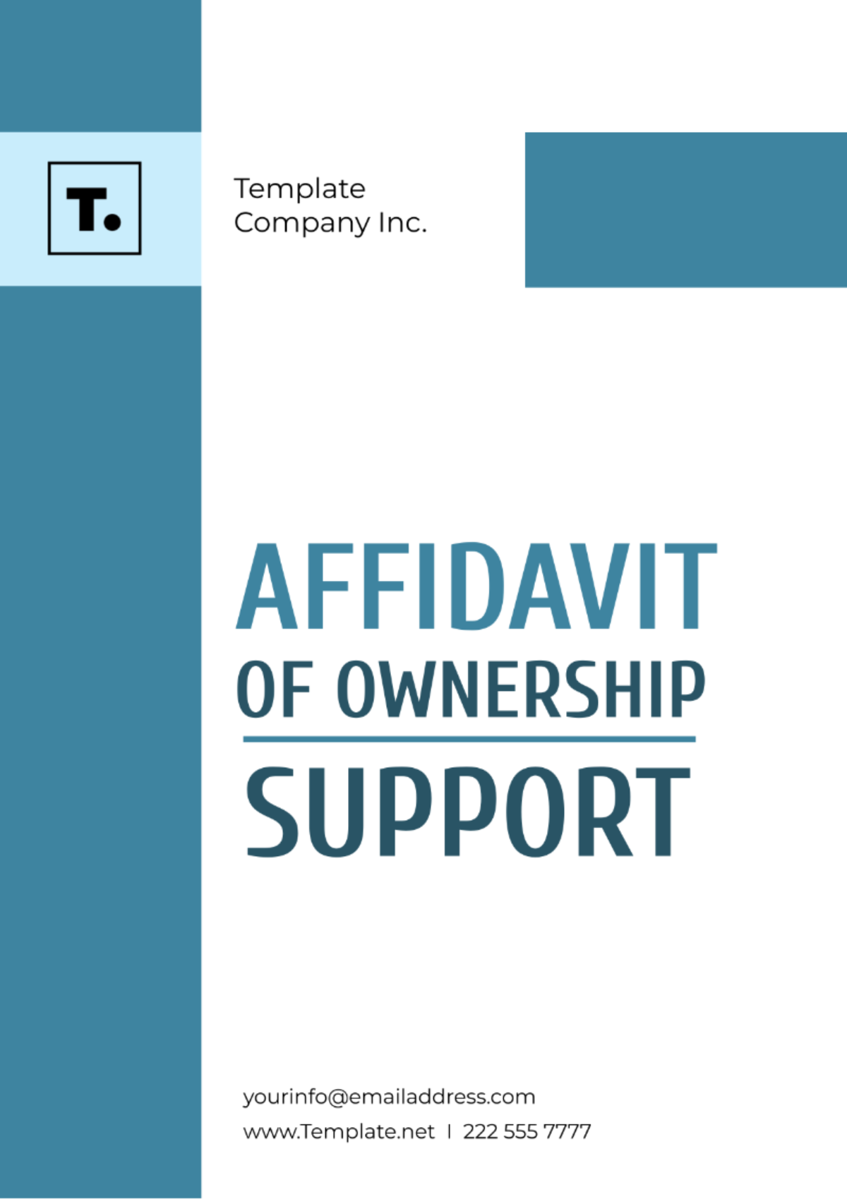 Affidavit Of Ownership Support Template - Edit Online & Download