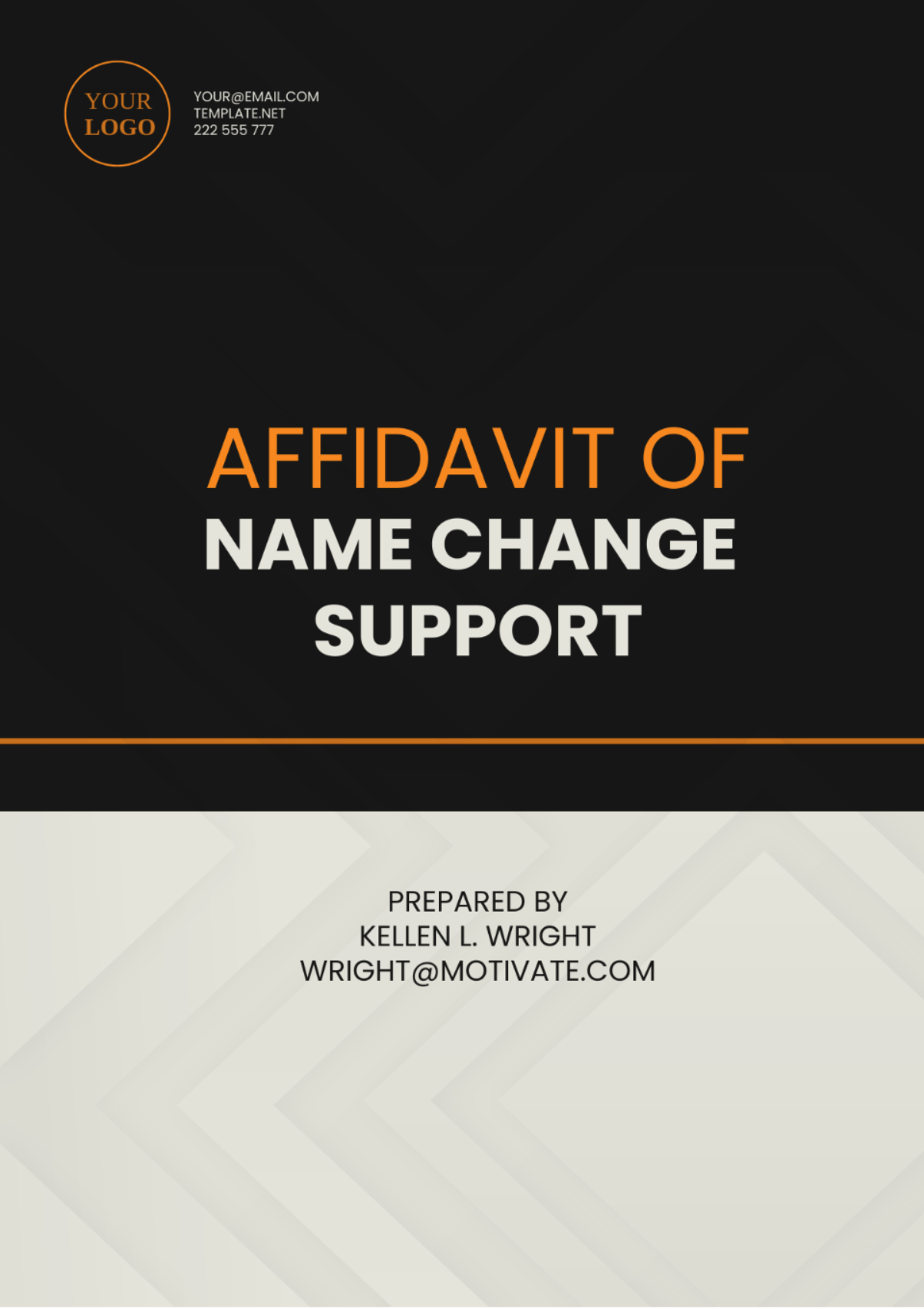 Affidavit Of Name Change Support Template - Edit Online & Download