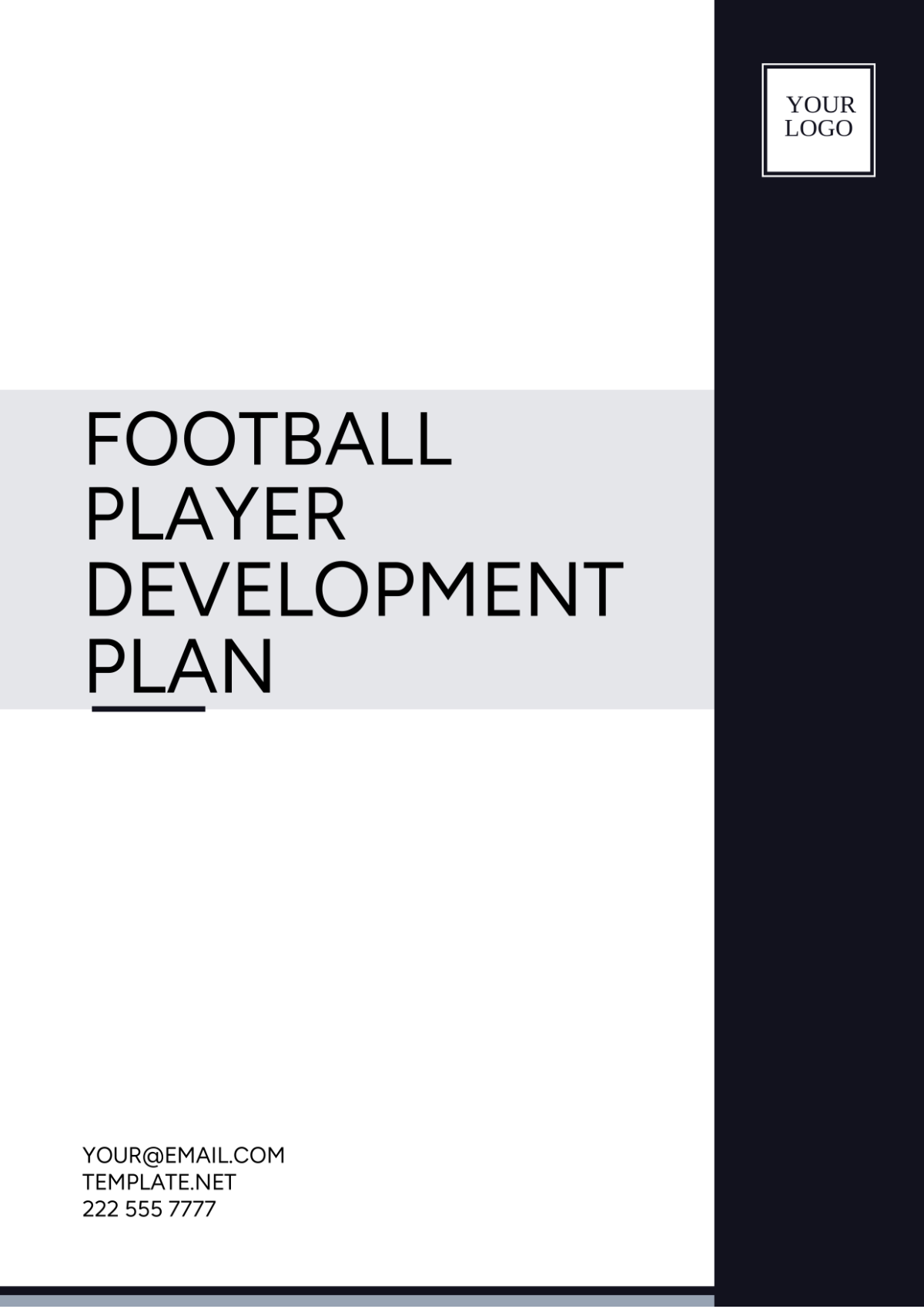 Free Football Player Development Plan Template