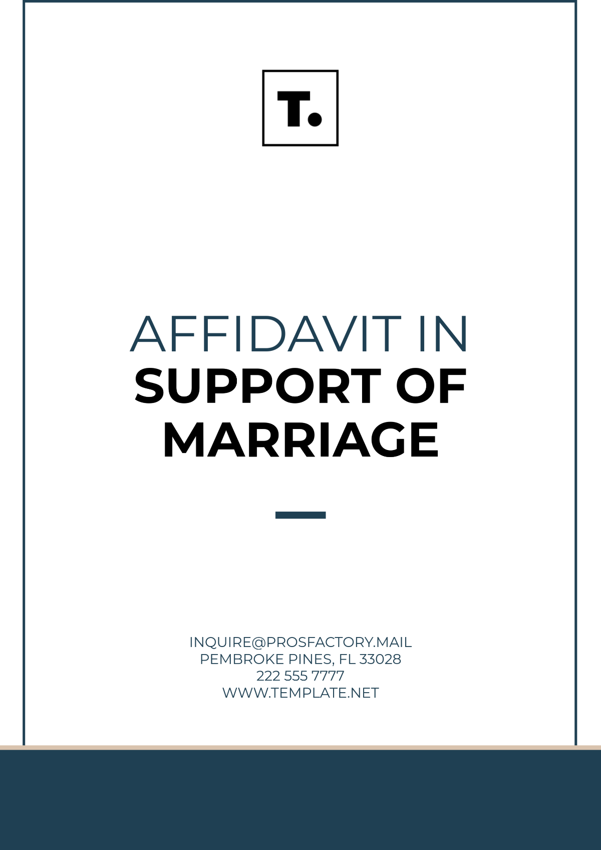 Affidavit In Support Of Marriage Template - Edit Online & Download