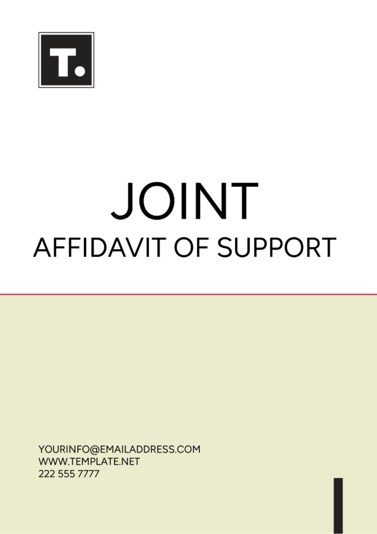 Joint Affidavit Of Support Template - Edit Online & Download