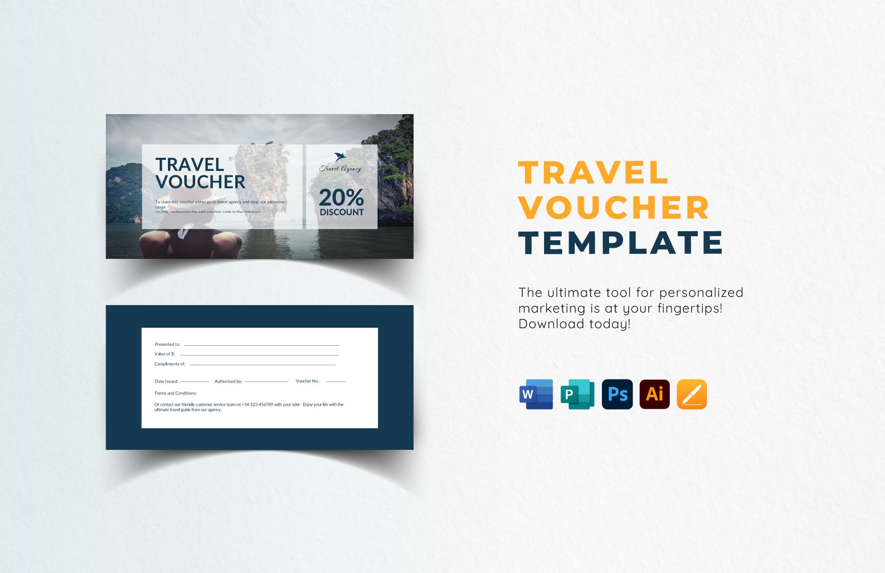 Travel Voucher Template in Word, PDF, Illustrator, PSD, Apple Pages, Publisher