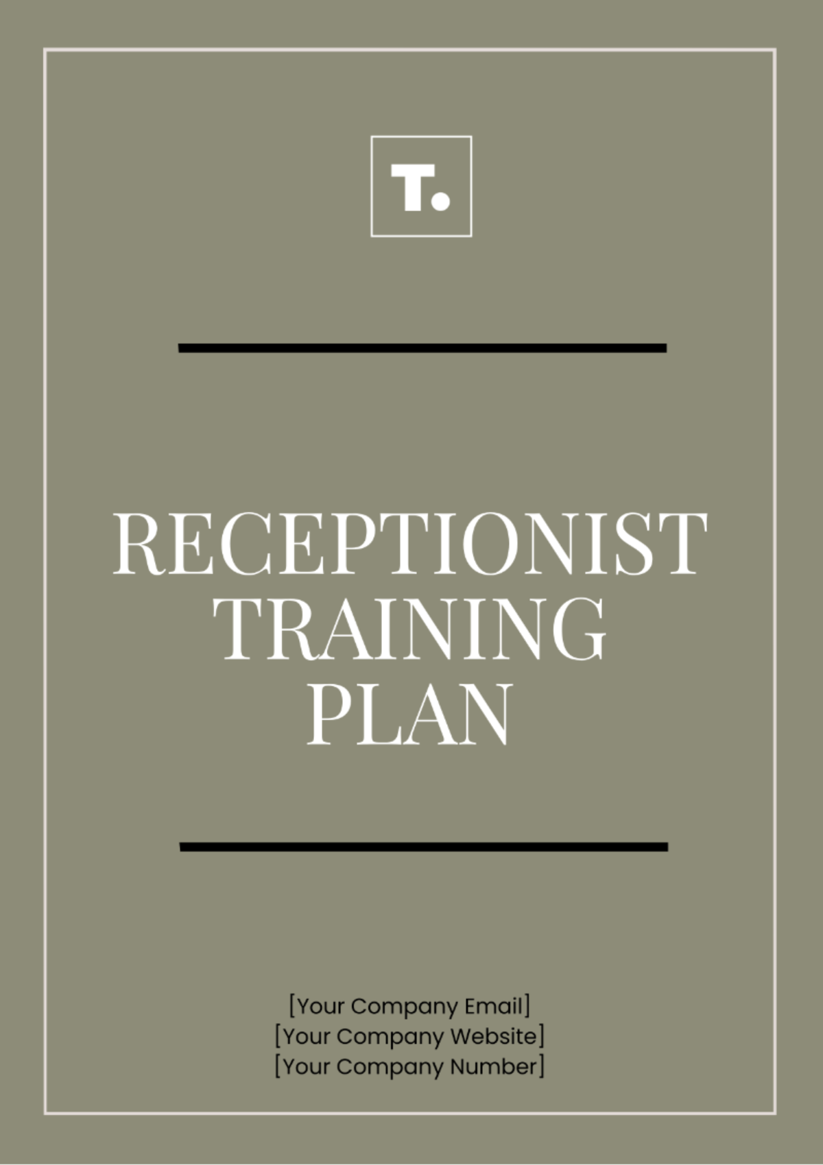 Receptionist Training Plan Template - Edit Online & Download