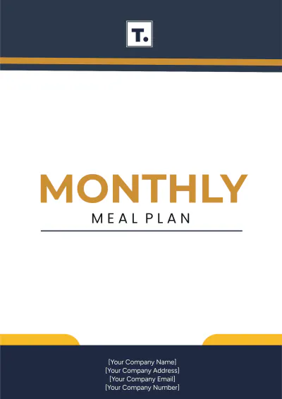 Free Monthly Meal Plan Template to Edit Online