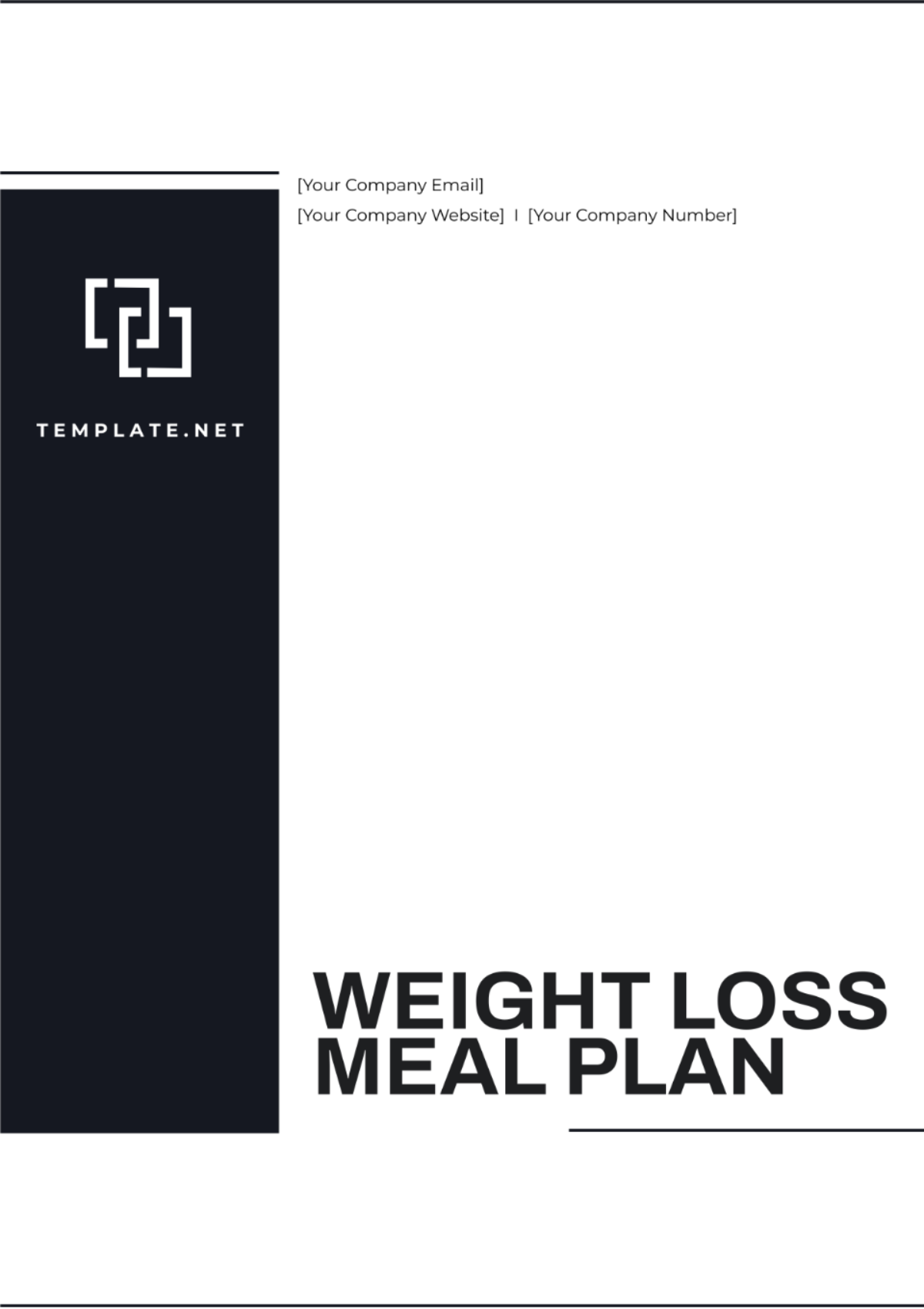 Weight Loss Meal Plan Template - Edit Online & Download