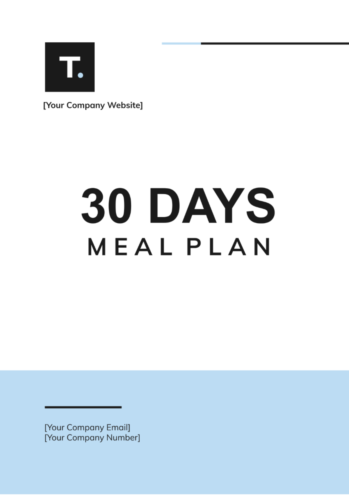 30 Day Meal Plan Template - Edit Online & Download