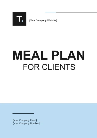 Free Meal Plan Template For Clients to Edit Online