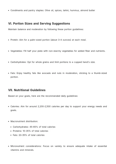 Free Meal Plan Template For Clients to Edit Online