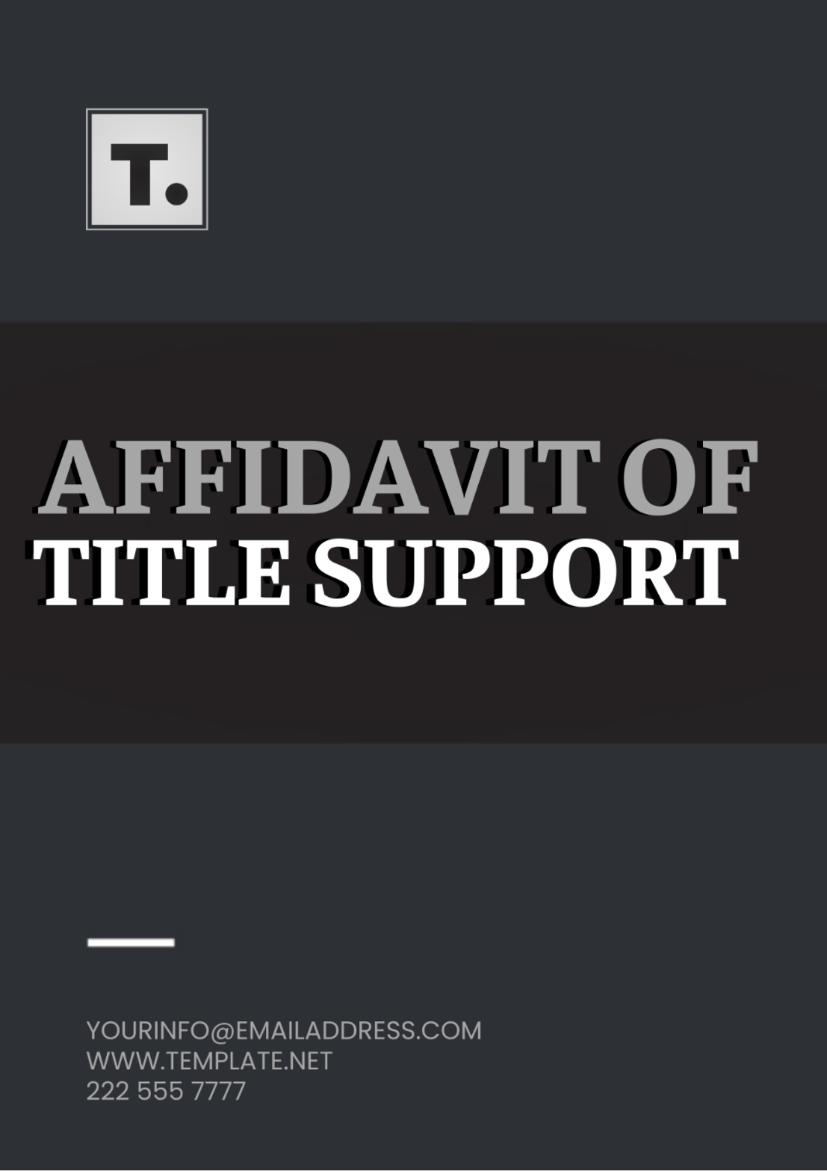 Affidavit Of Title Support Template