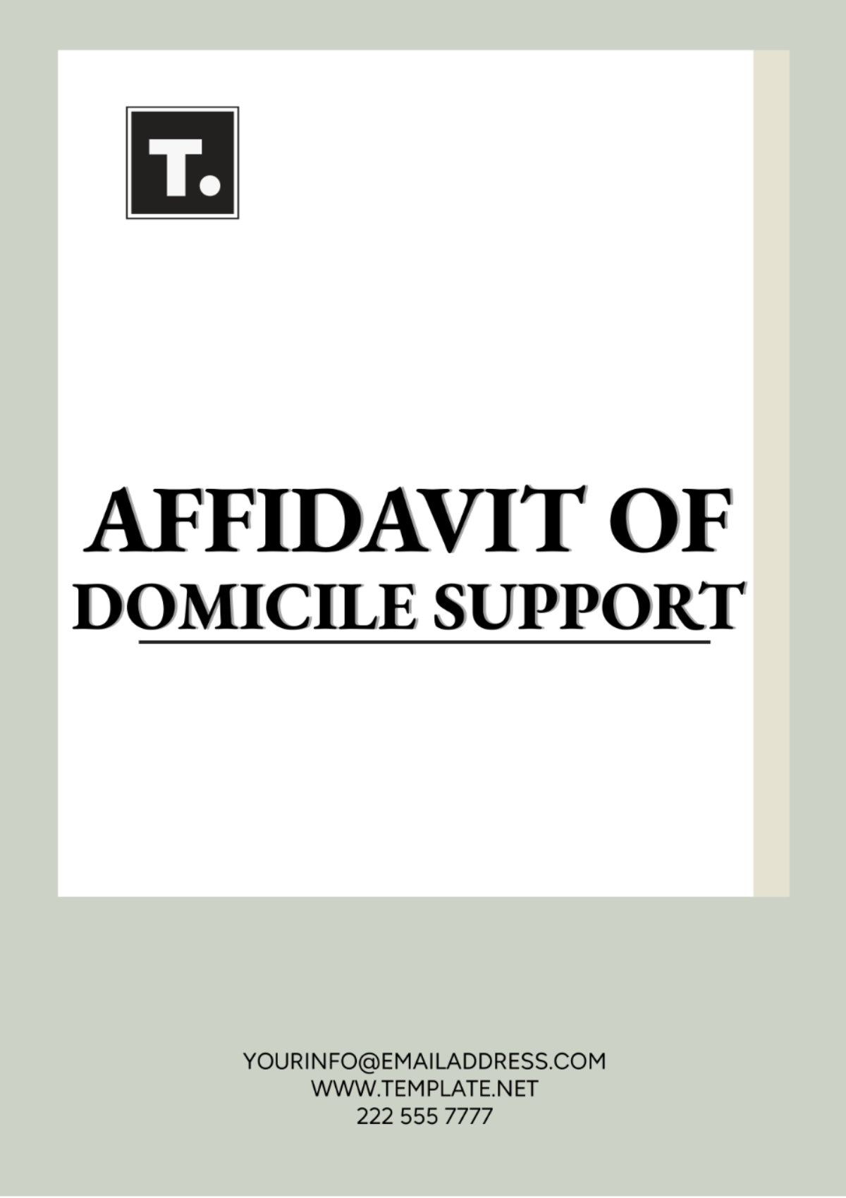 Affidavit Of Domicile Support Template - Edit Online & Download