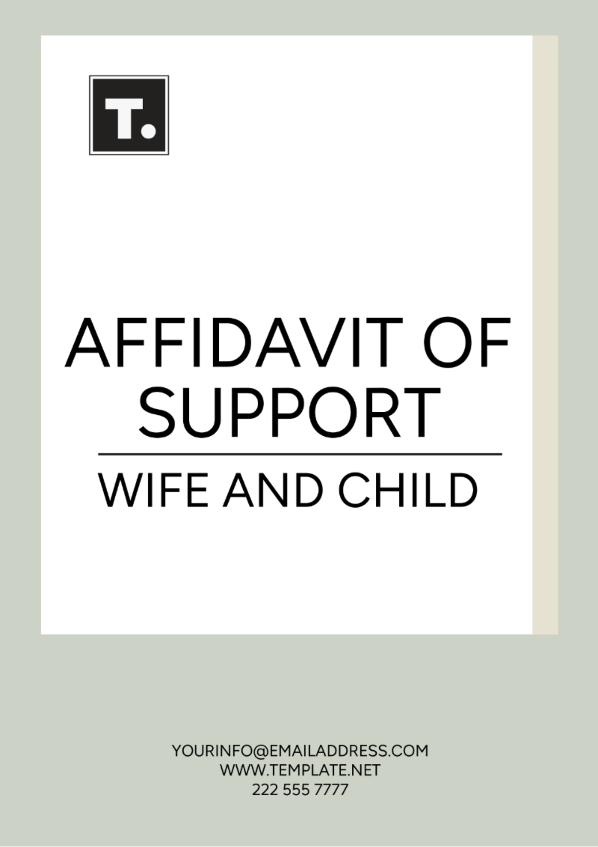 Affidavit Of Support Wife And Child Template - Edit Online & Download