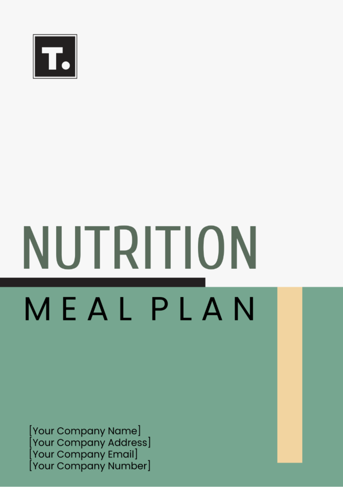 Nutrition Meal Plan Template - Edit Online & Download