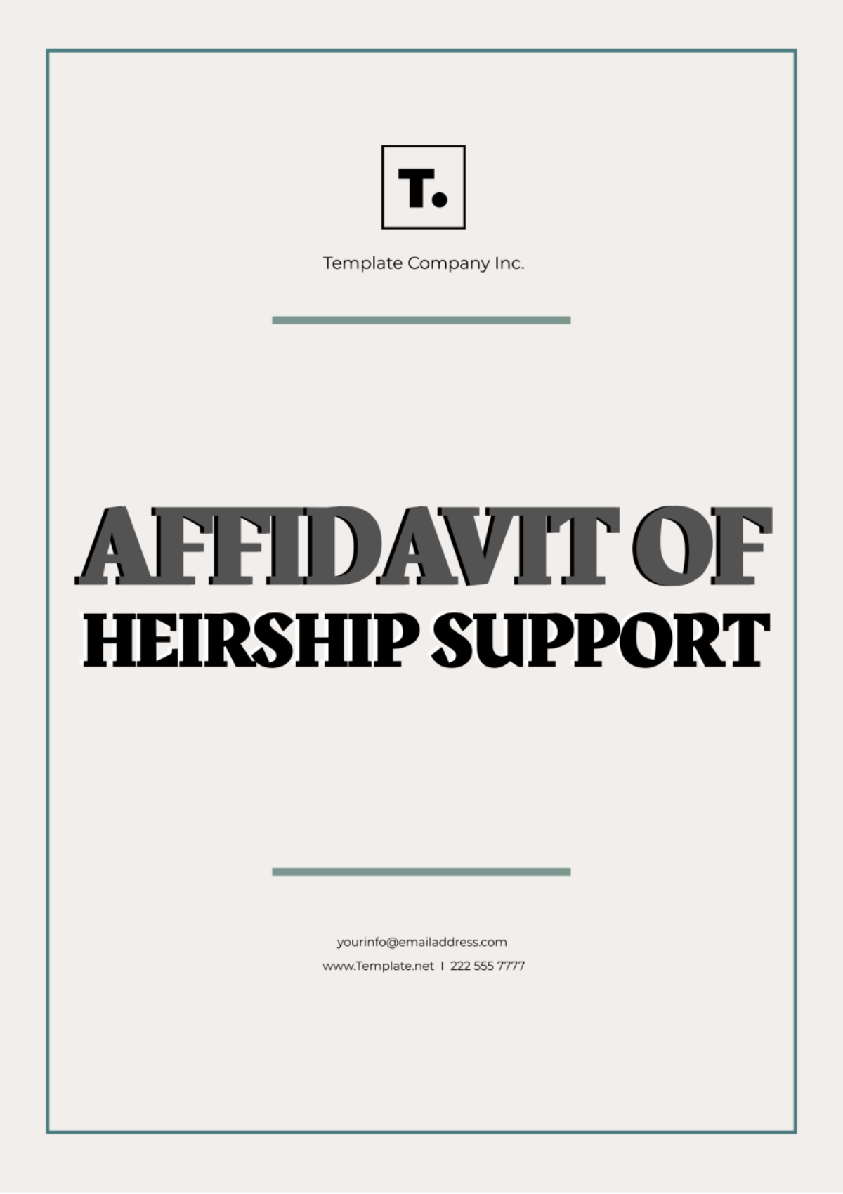 Affidavit Of Heirship Support Template - Edit Online & Download