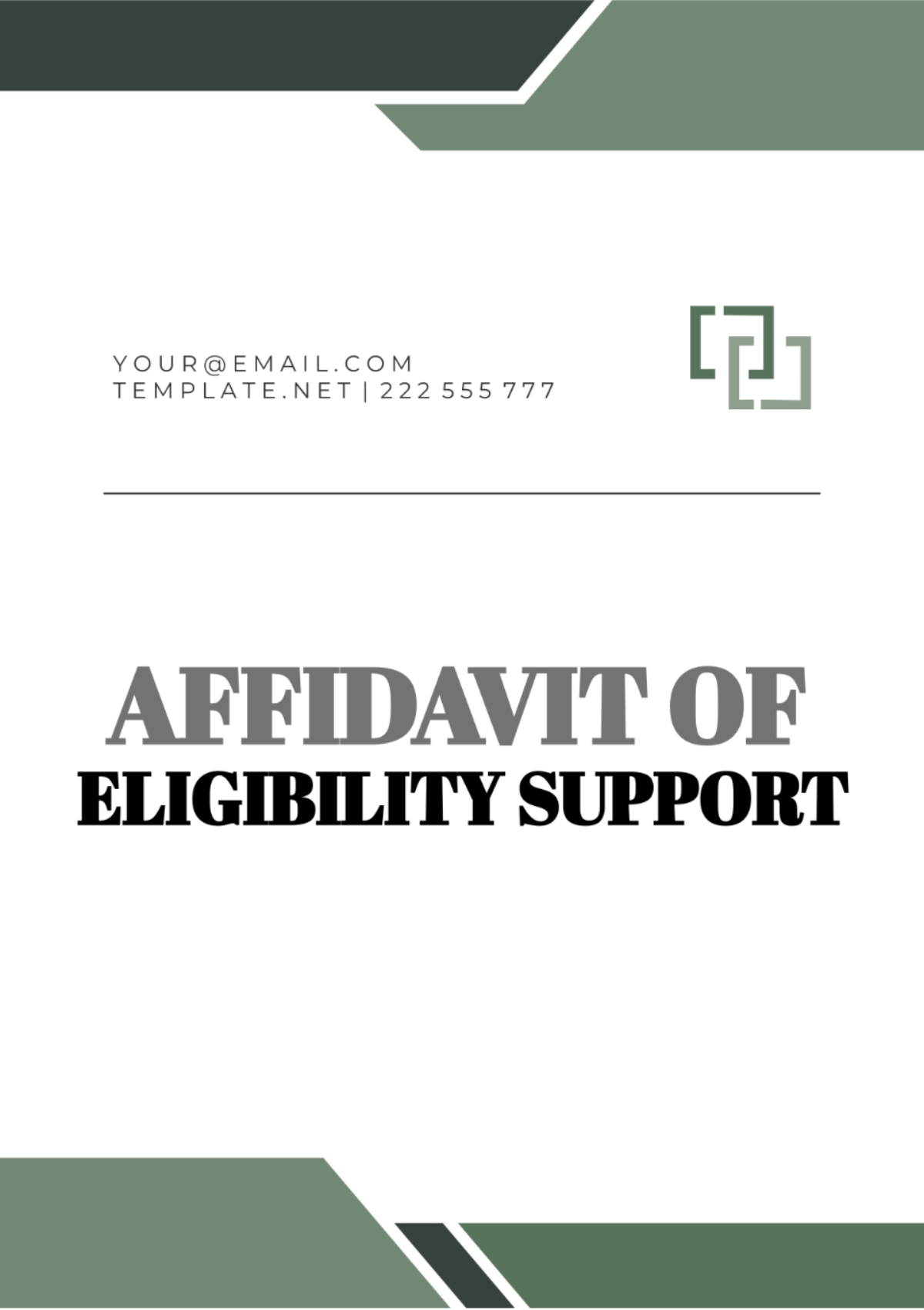 Affidavit Of Eligibility Support Template - Edit Online & Download