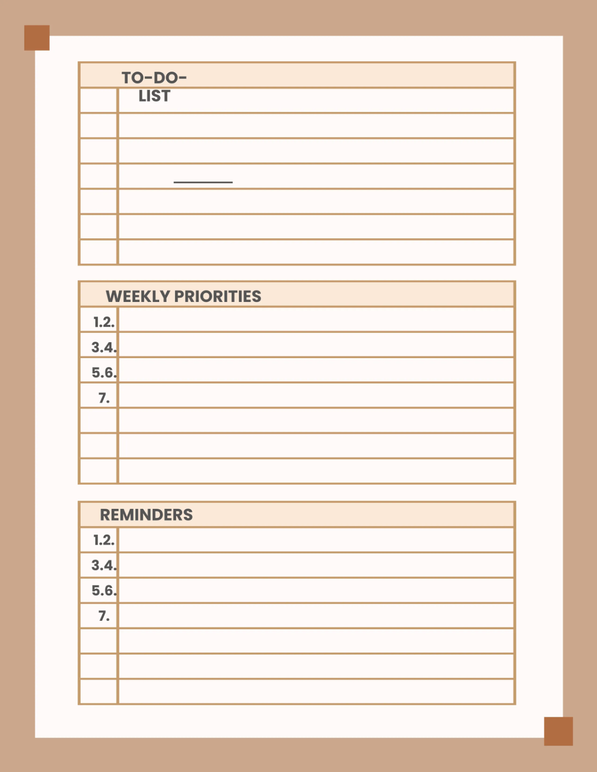 Free Interior Design Weekly Planner Template to Edit Online