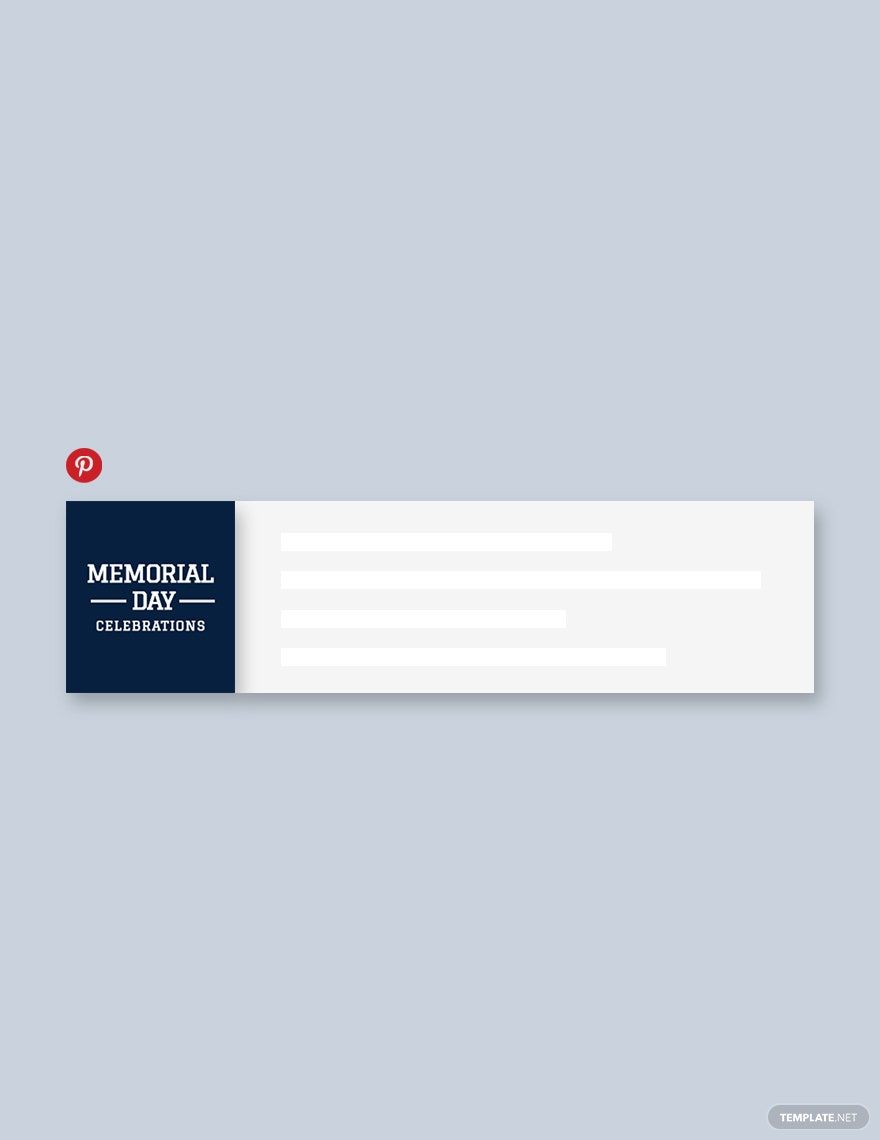 Memorial Day Pinterest Board Cover Template