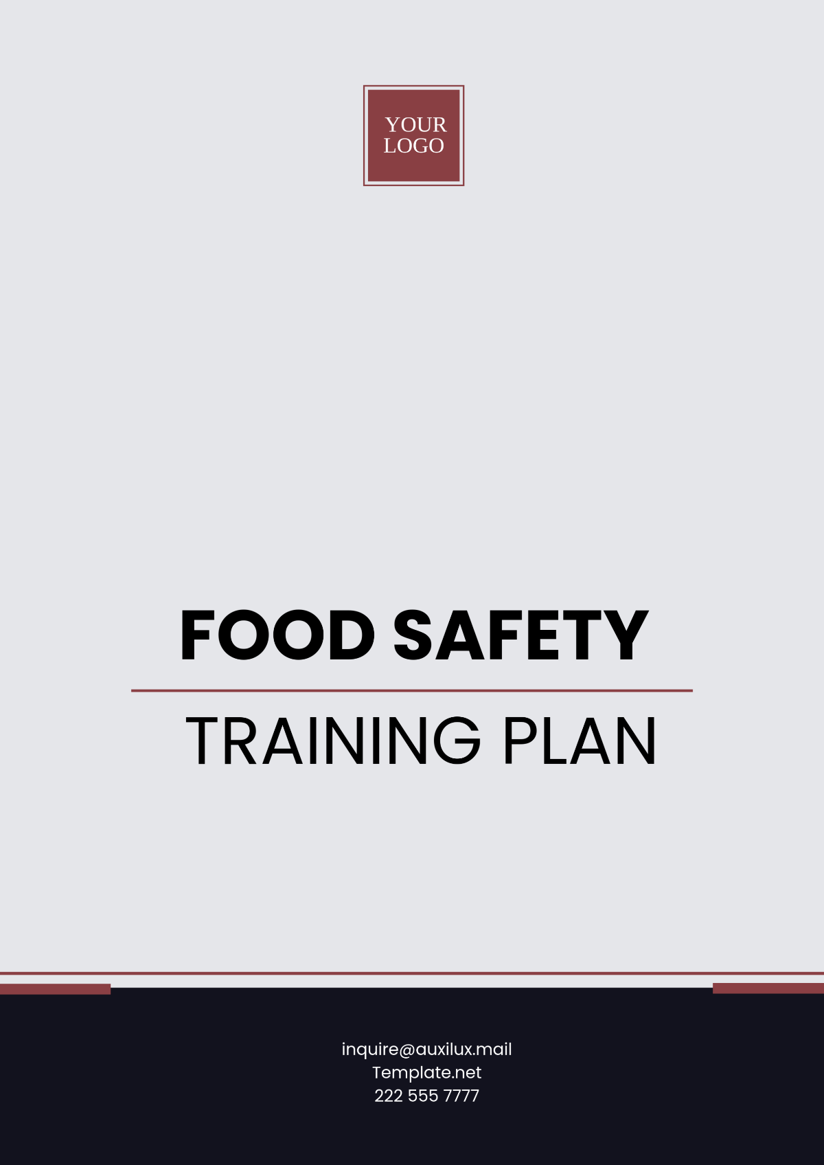 Food Safety Training Plan Template - Edit Online & Download