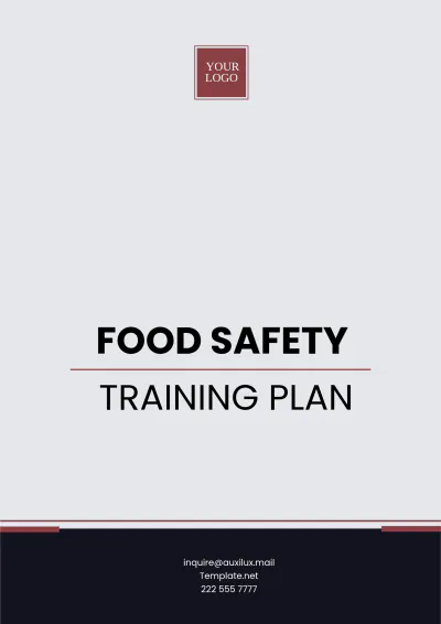 Free Food Safety Training Plan Template to Edit Online