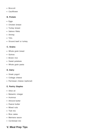 Free 2 Week Meal Plan Template to Edit Online