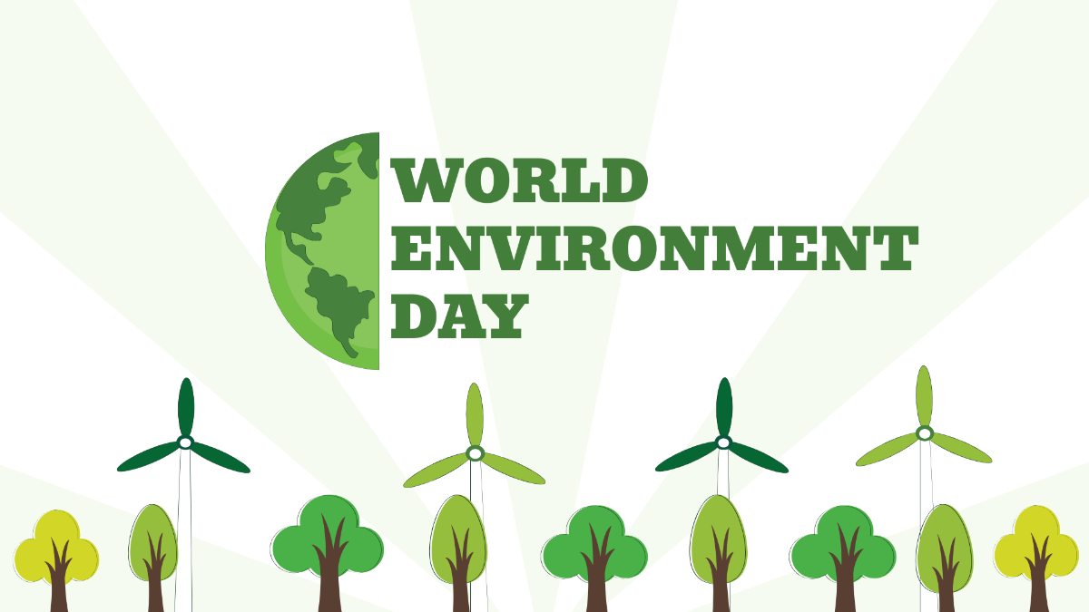 Free World Environment Day White Background Template