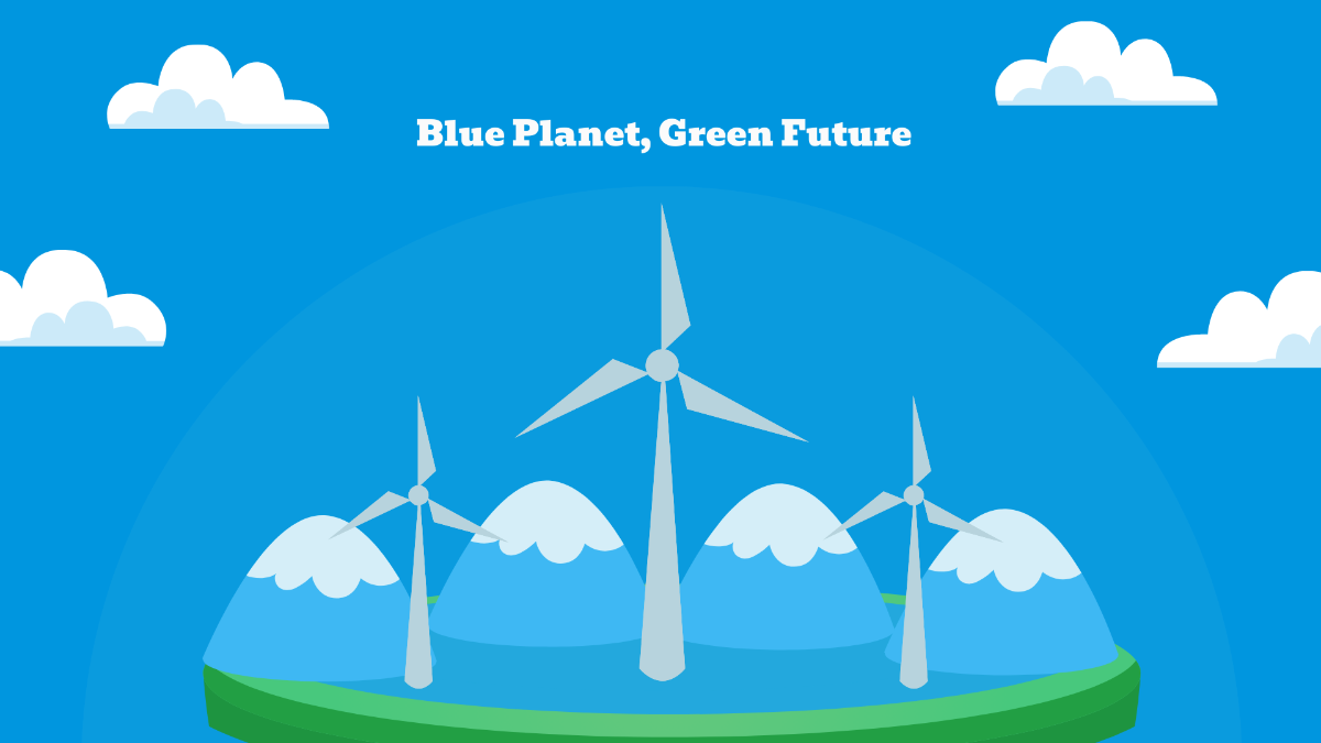 World Environment Day Blue Background