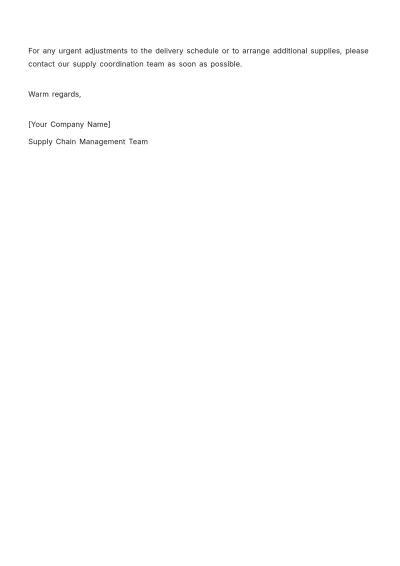 Free Restaurant Supplier Delivery Schedule Template to Edit Online