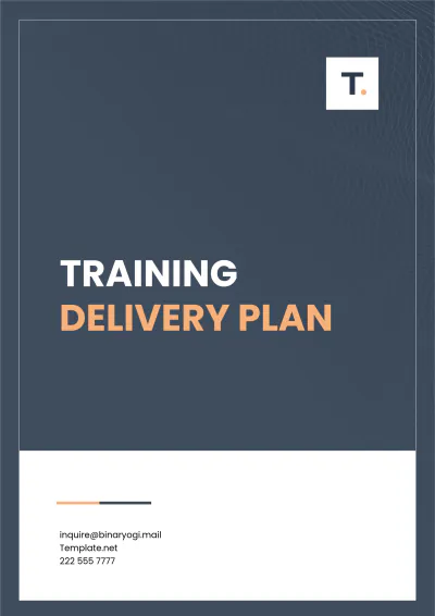 Free Training Delivery Plan Template to Edit Online