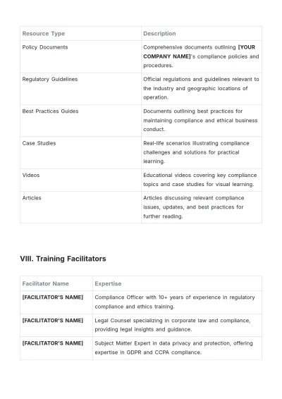 Free Training Delivery Plan Template to Edit Online