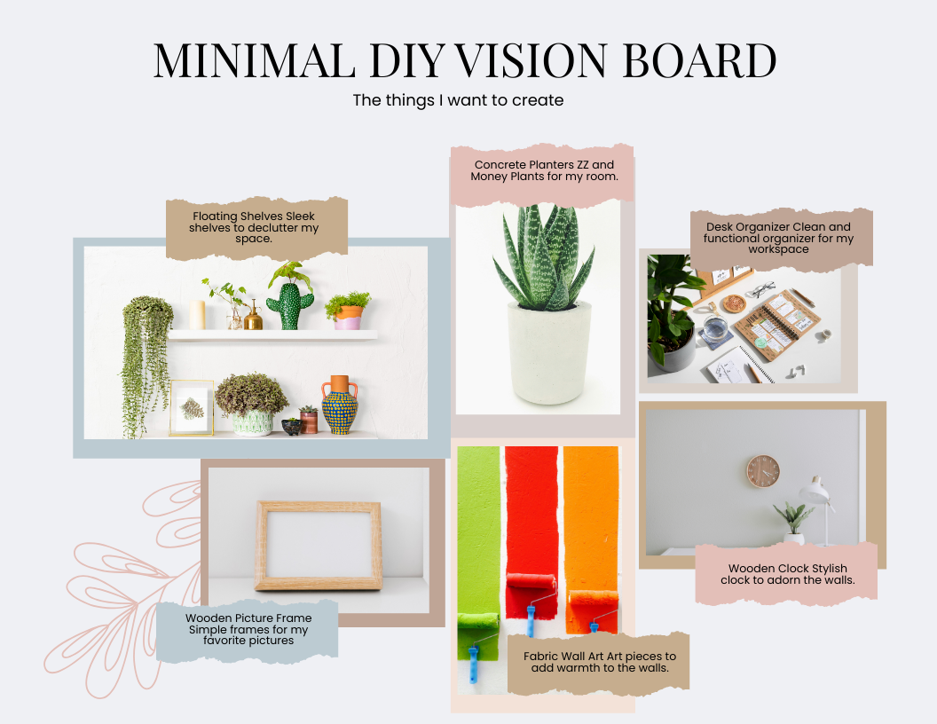 Minimal Diy Vision Board