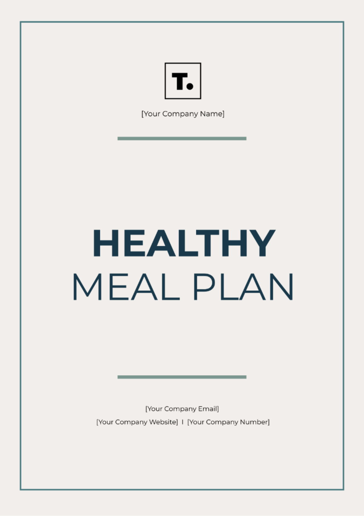 Healthy Meal Plan Template - Edit Online & Download