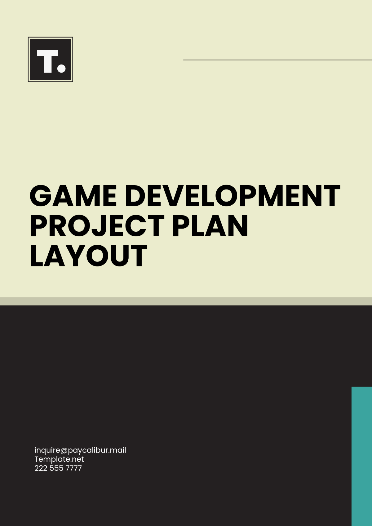 Game Development Project Plan Layout Template - Edit Online & Download