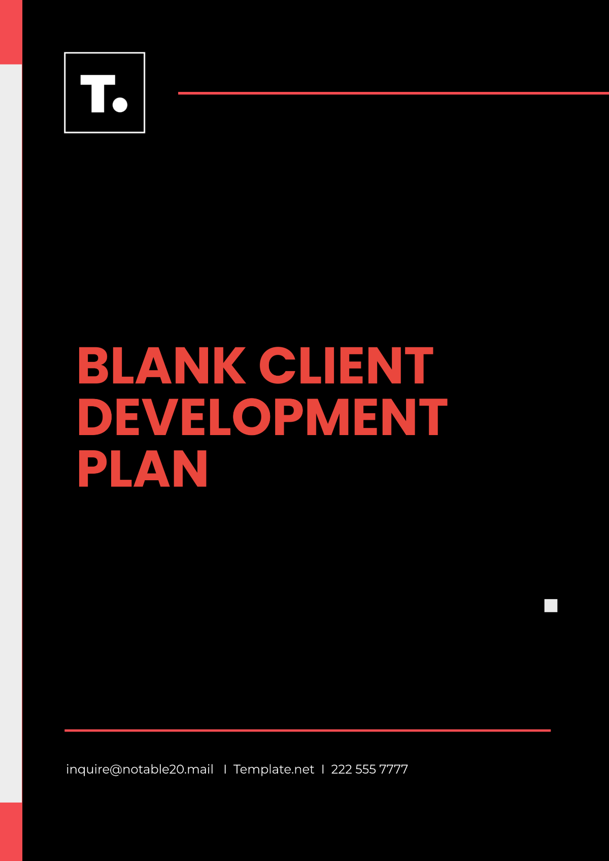 Blank Client Development Plan Template - Edit Online & Download