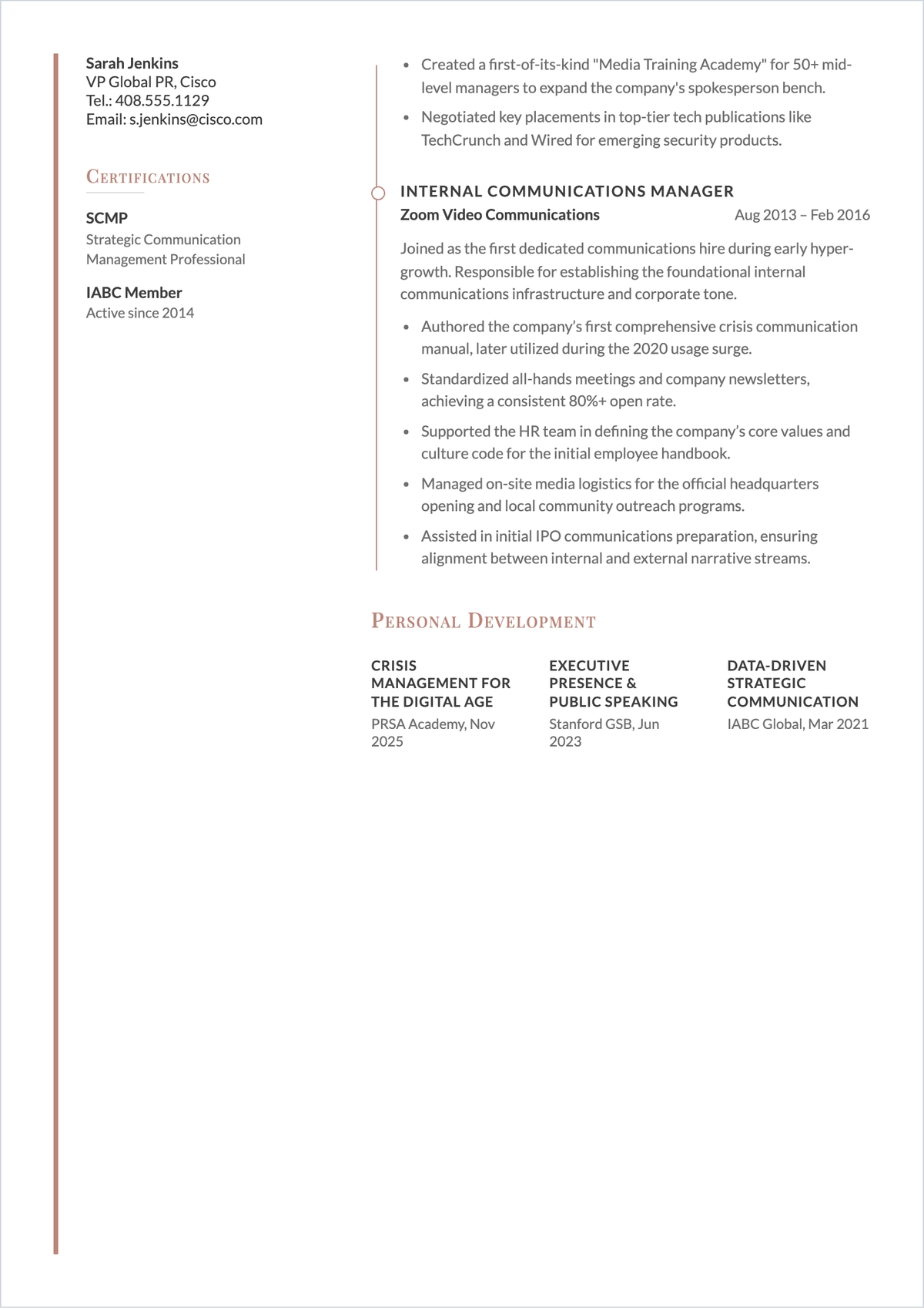 Free CV Refined ATS CV Template, AI CV Builder