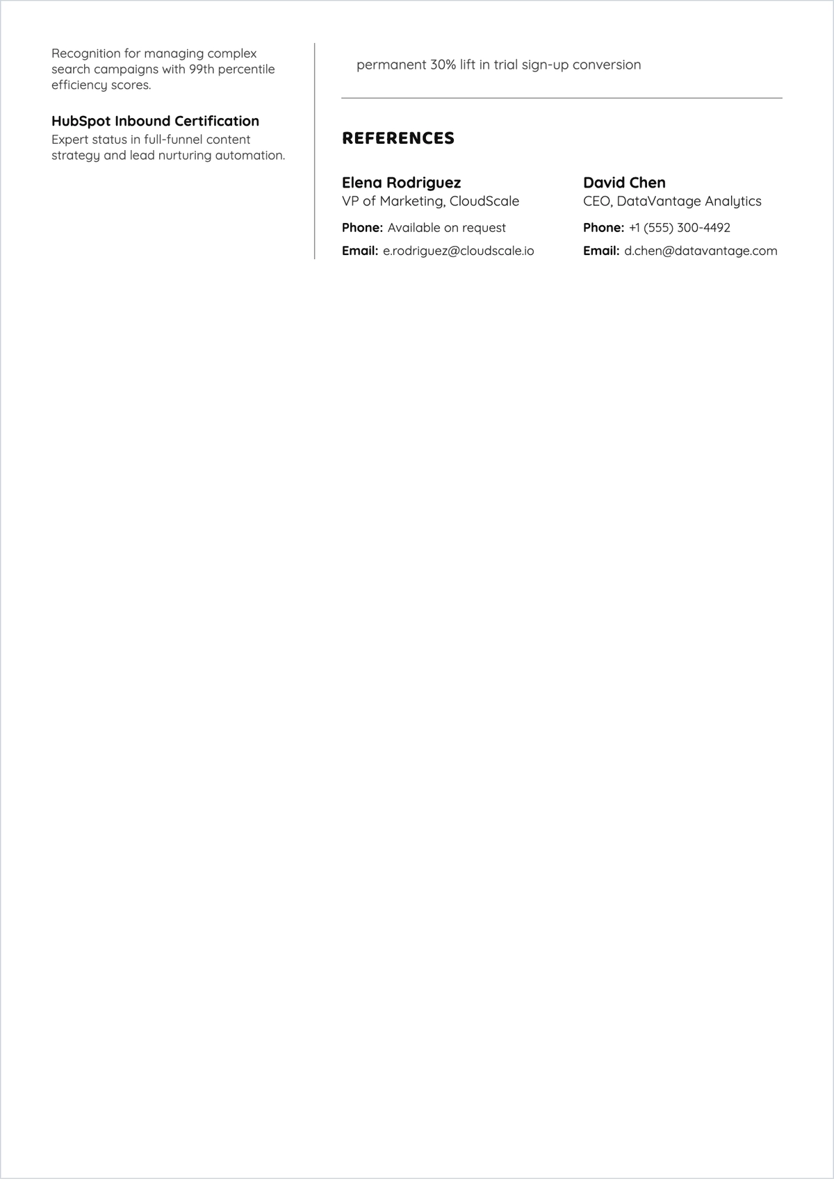 Free CV Innovative Header ATS CV Template, AI CV Builder