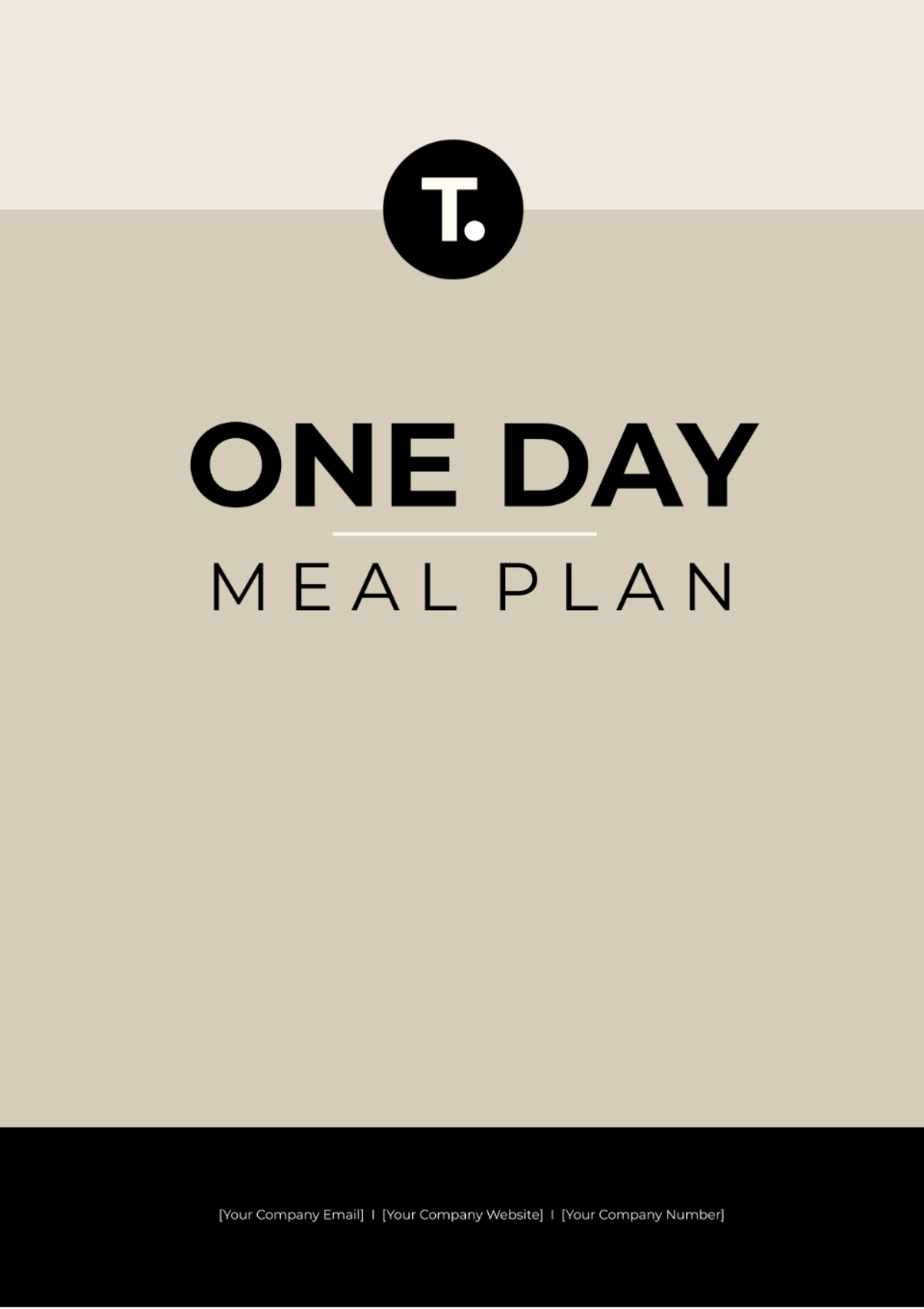 One Day Meal Plan Template - Edit Online & Download