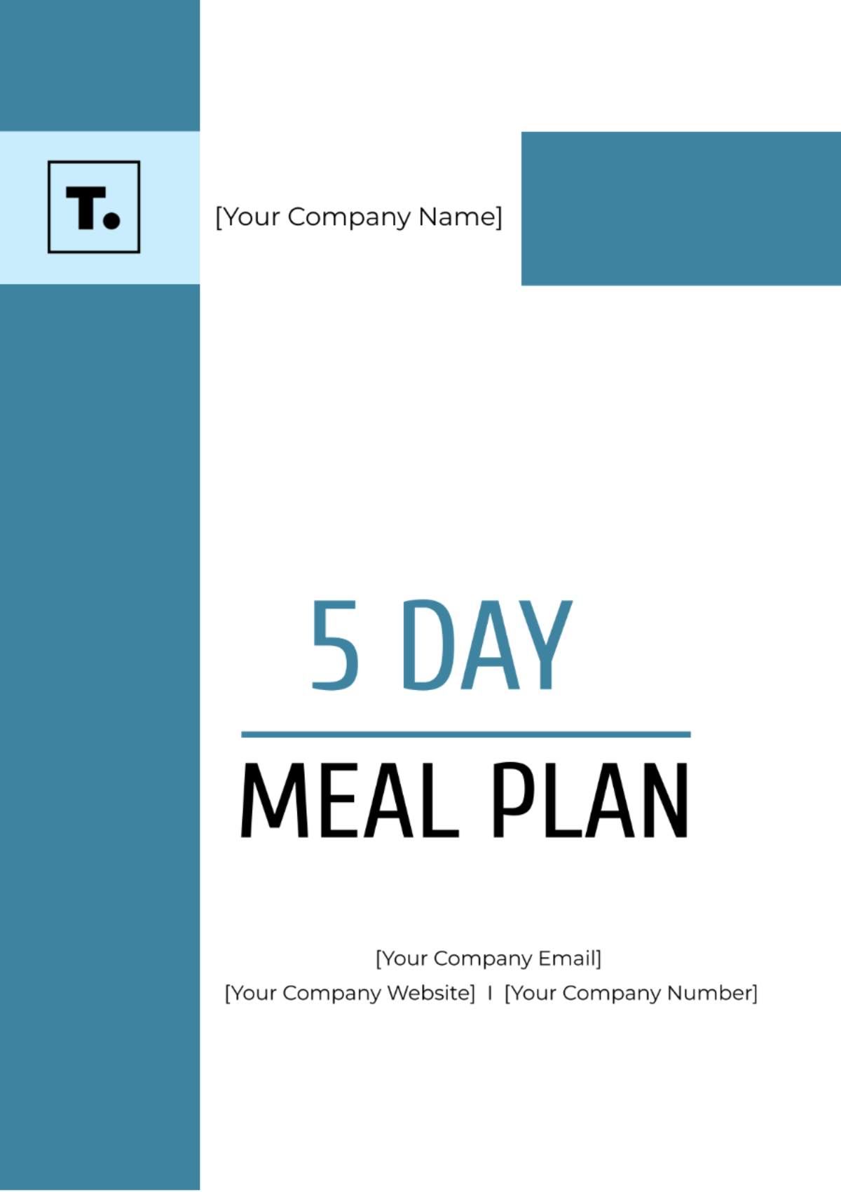 5 Day Meal Plan Template - Edit Online & Download