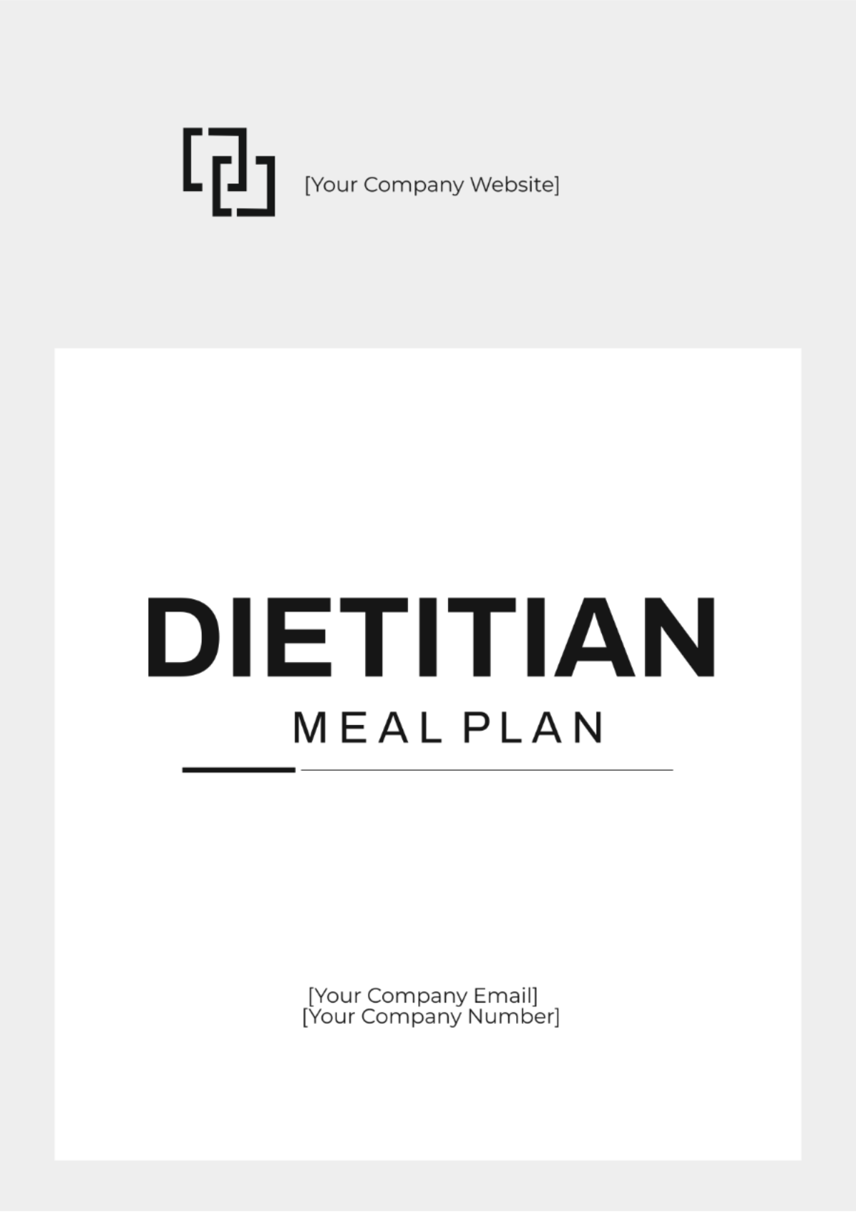 Dietitian Meal Plan Template - Edit Online & Download