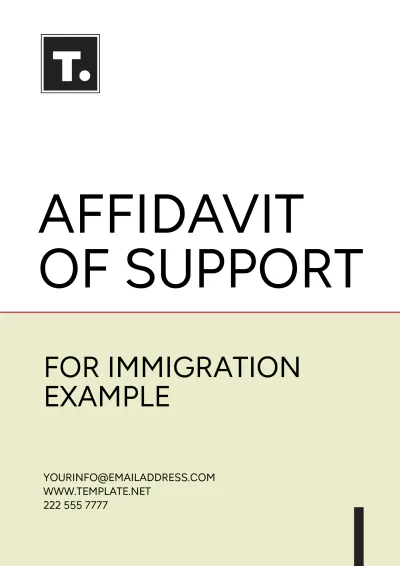 Free Affidavit Of Support Letter For Immigration Example Template to Edit Online